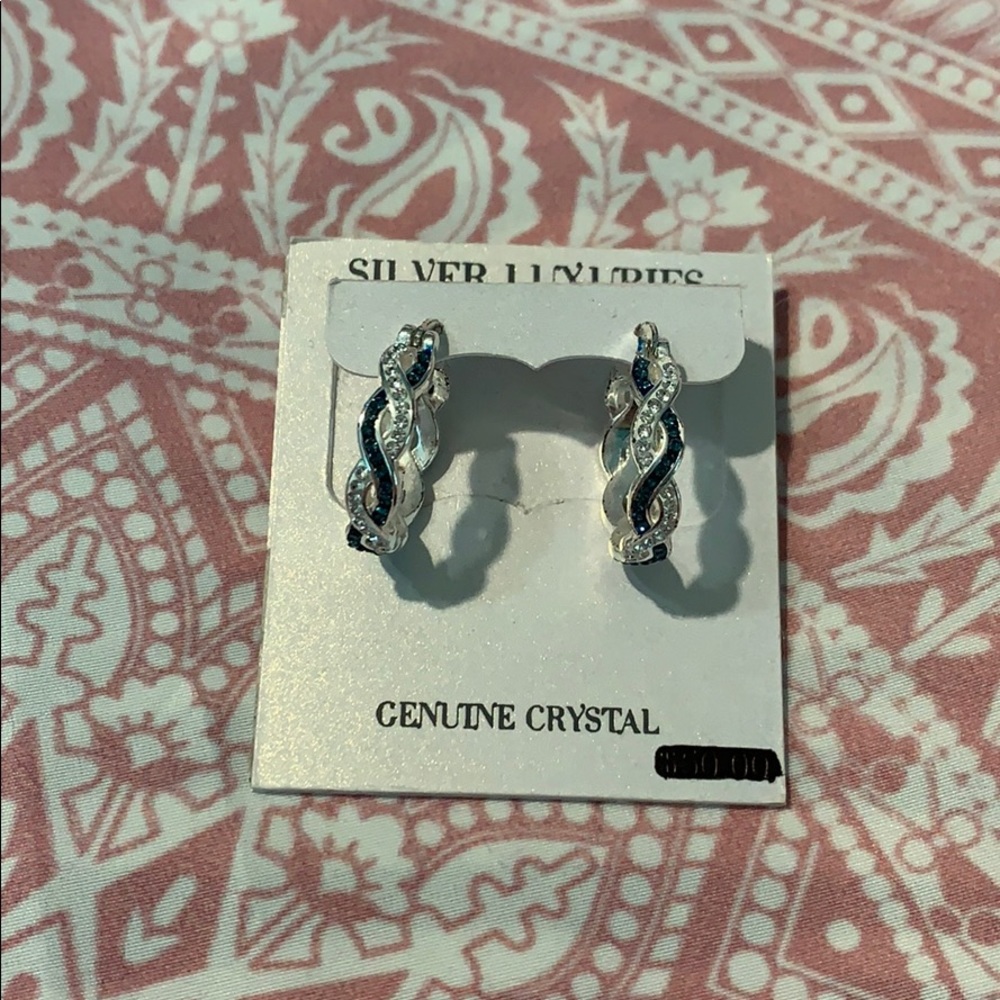 Genuine Crystal Hoops